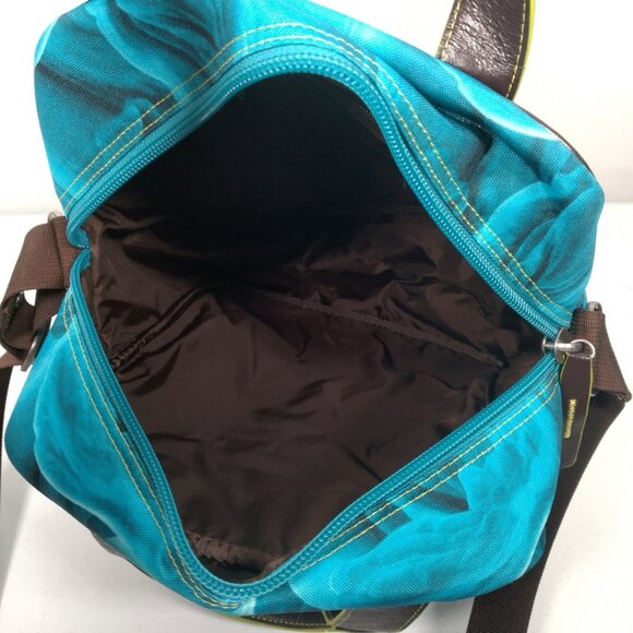 Nike Tote Bag Blue Abstract Print Padded Shoulder Strap Trippy Swirl Travel - Picture 6 of 16